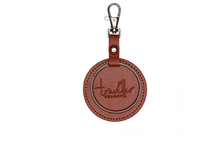 SILVER Key Chain - Brown - Traveller Charms